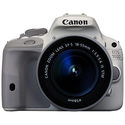 Canon EOS 100D Digital SLR Camera with 18-55mm IS STM Lens, HD 1080p, 18MP, 3 LCD Touch Screen, White